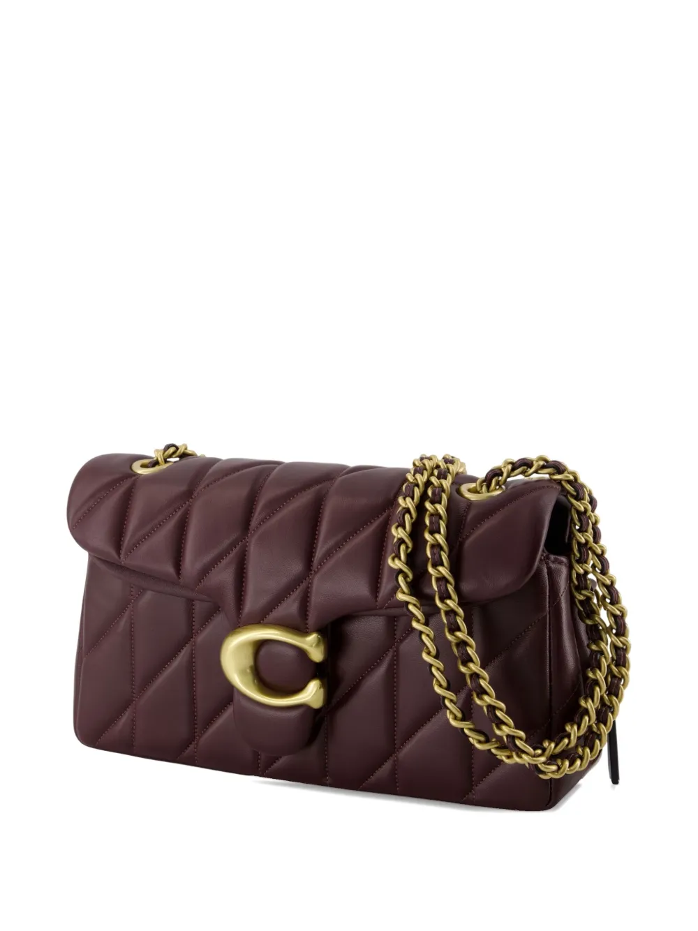 Coach Quilted Tabby 26 With Chain Shoulder Bag In Red