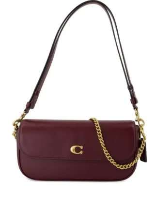 Coach Brook Flap Chain Leather Shoulder Bag | Red | FARFETCH