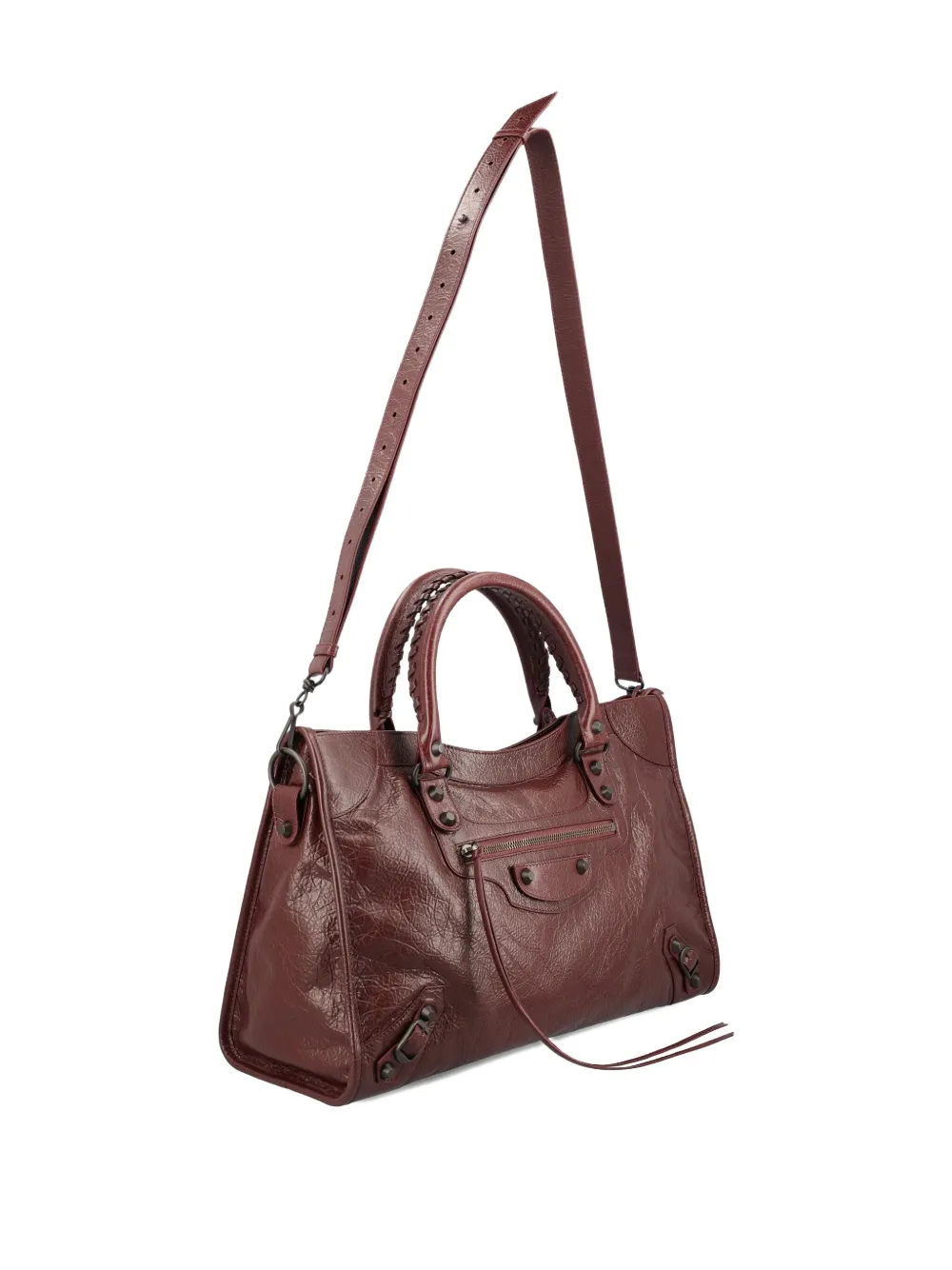 Balenciaga Medium Le City Leather Tote Bag In Red