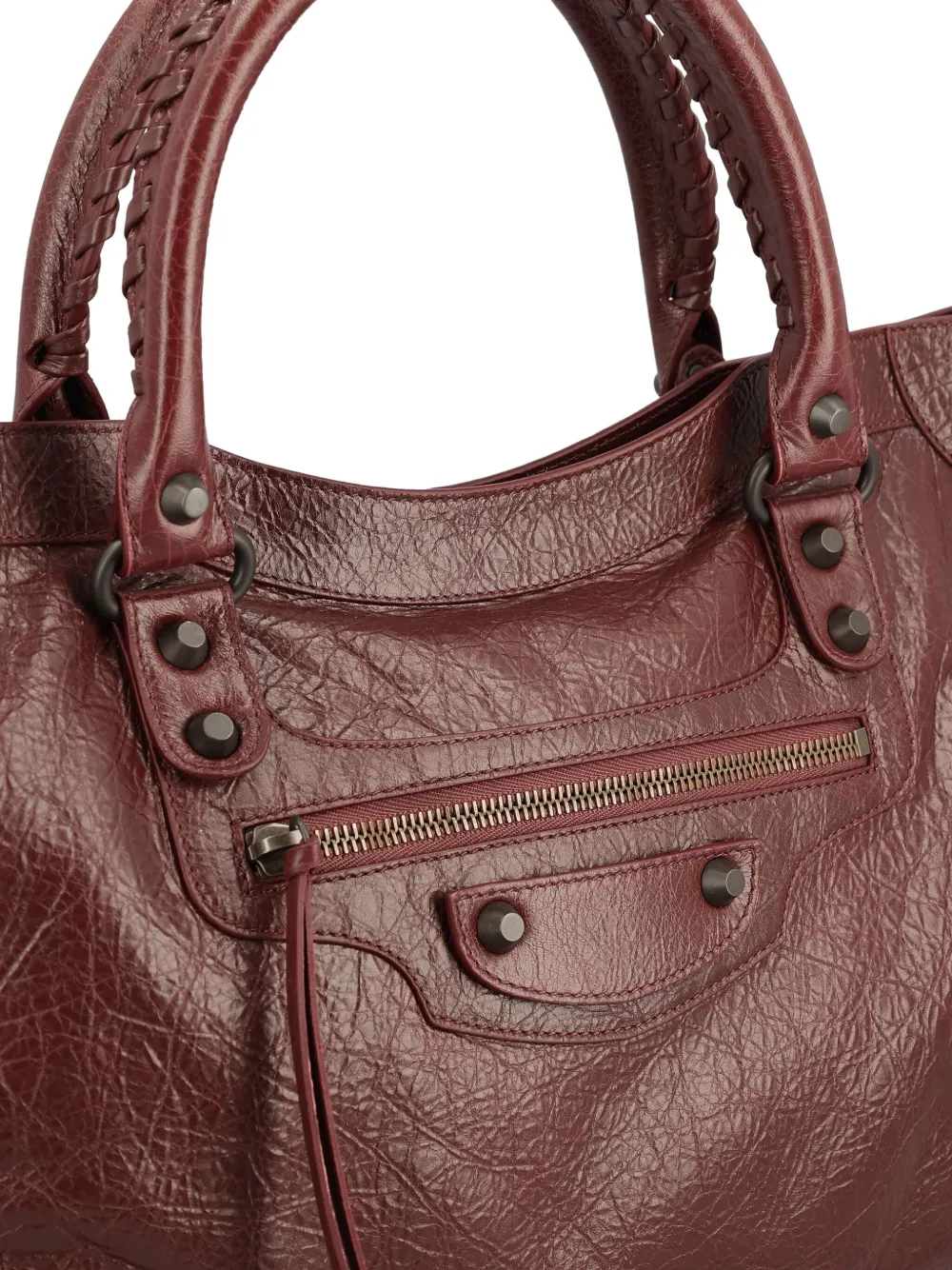Balenciaga Medium Le City Leather Tote Bag In Red