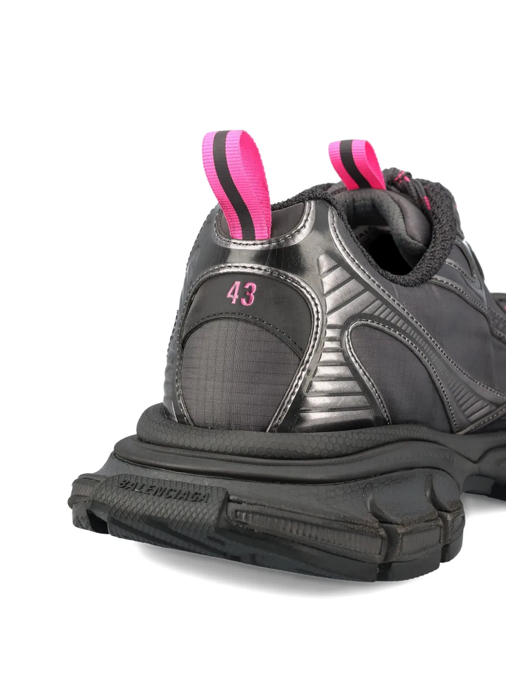 Balenciaga Shiny Embossed Sneakers In Black
