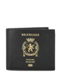 Balenciaga passport-square graphic wallet - Black