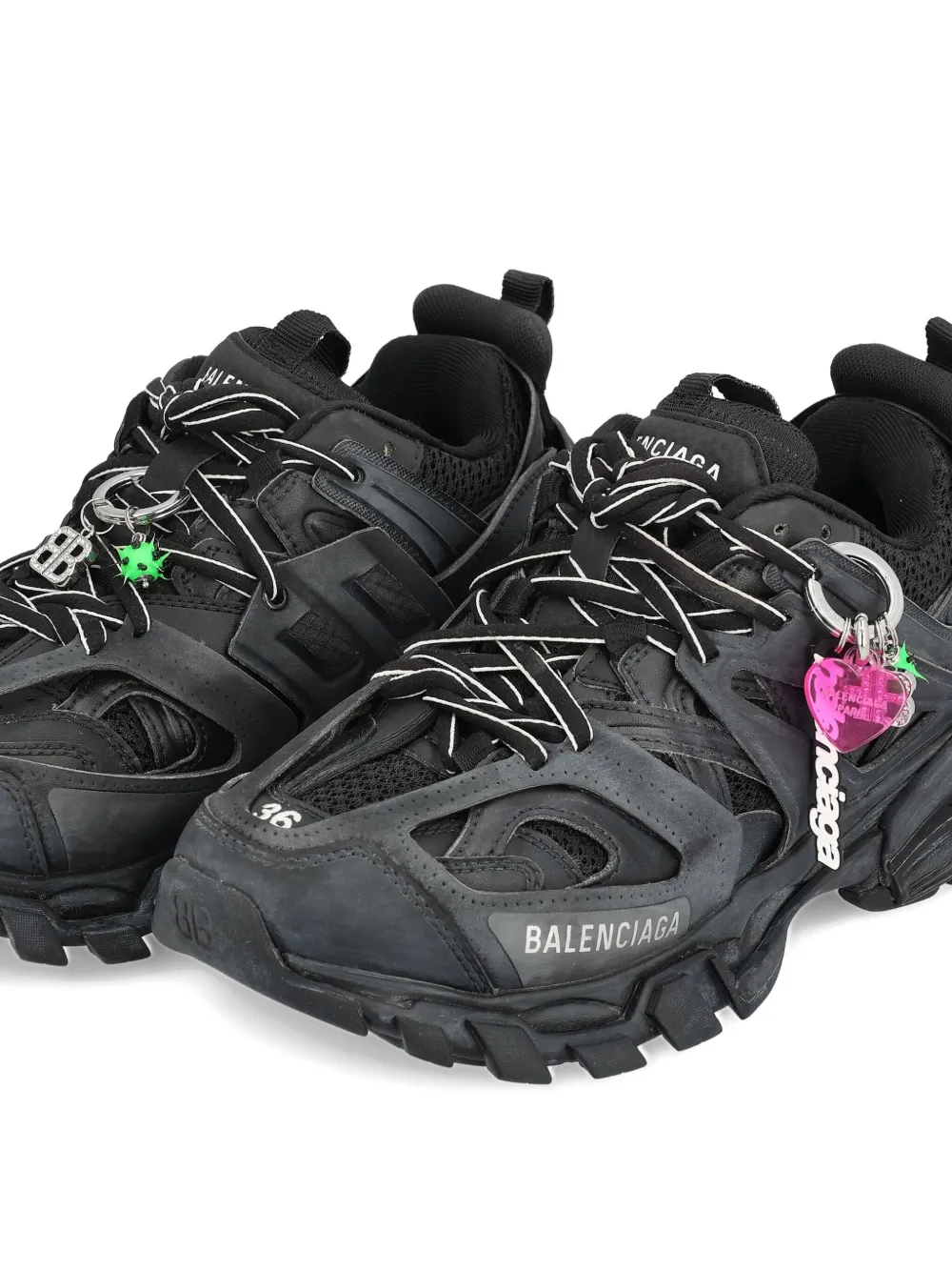 Balenciaga Sneakers met logo bedel Zwart