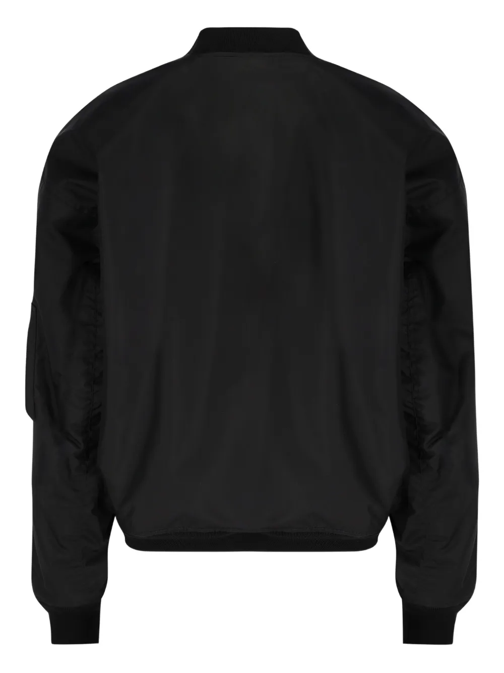 Balenciaga Large Fit Bomber Jacket With Uniform Patch In Black