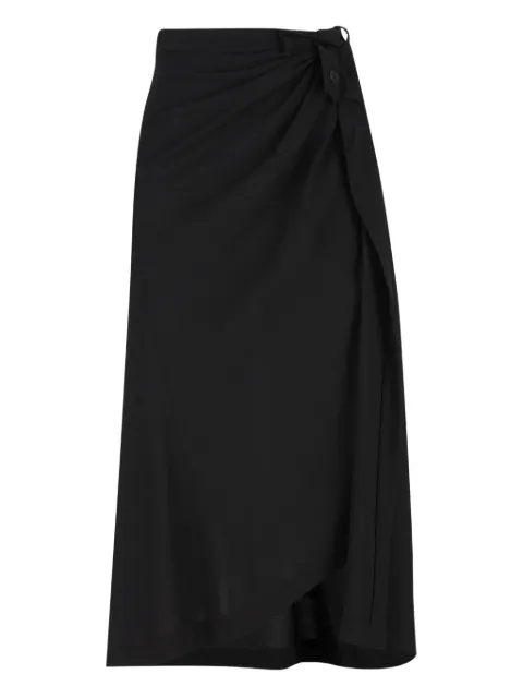 Balenciaga draped tailored midi skirt