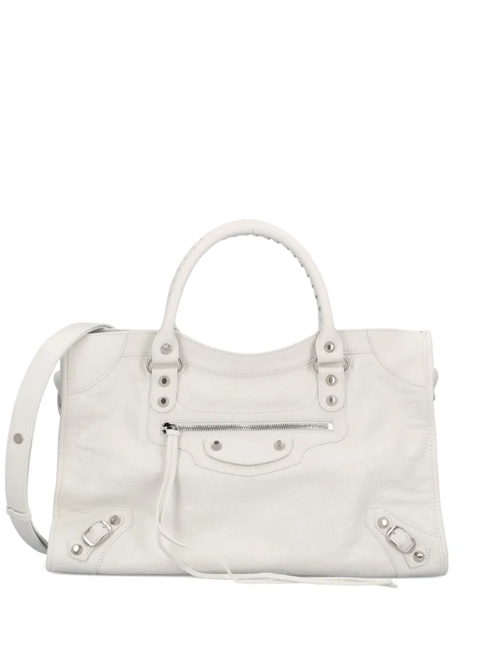 Balenciaga medium Le City lambskin tote bag - Bianco