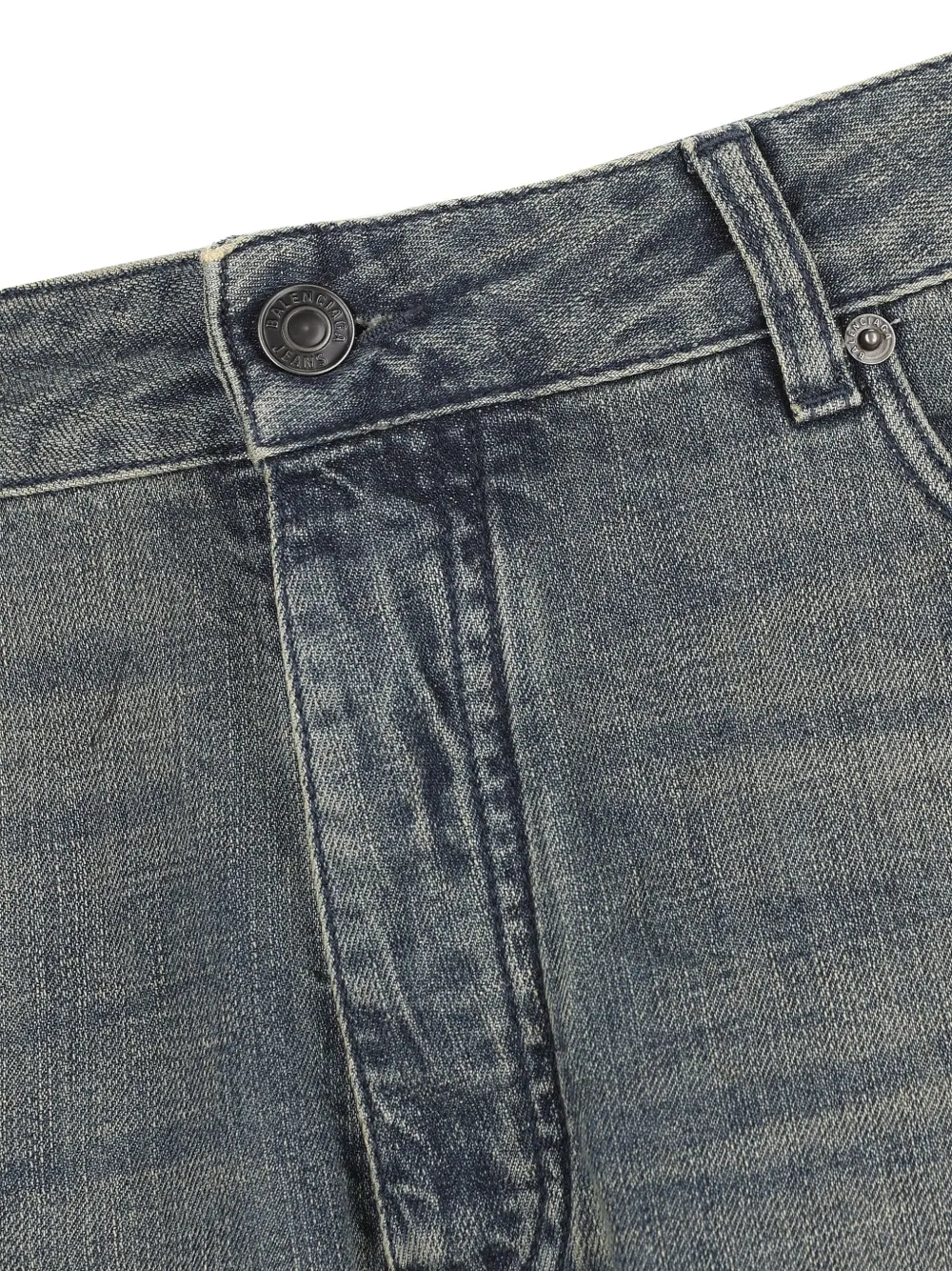 Balenciaga Jeans met logopatch Blauw