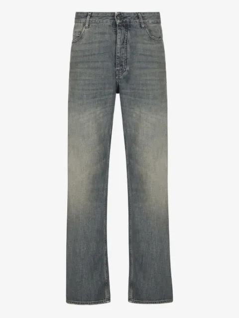 Balenciaga logo-patch cotton jeans