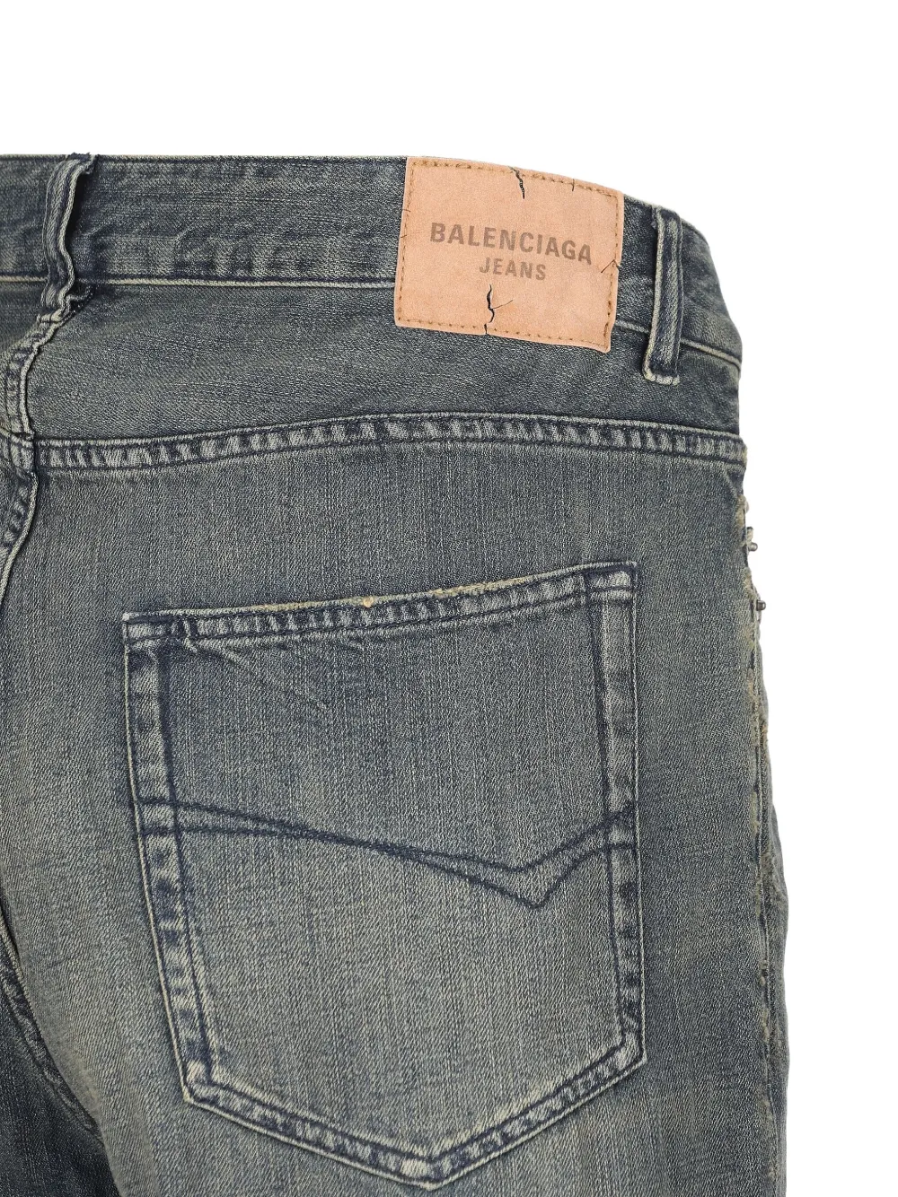 Balenciaga Jeans met logopatch Blauw