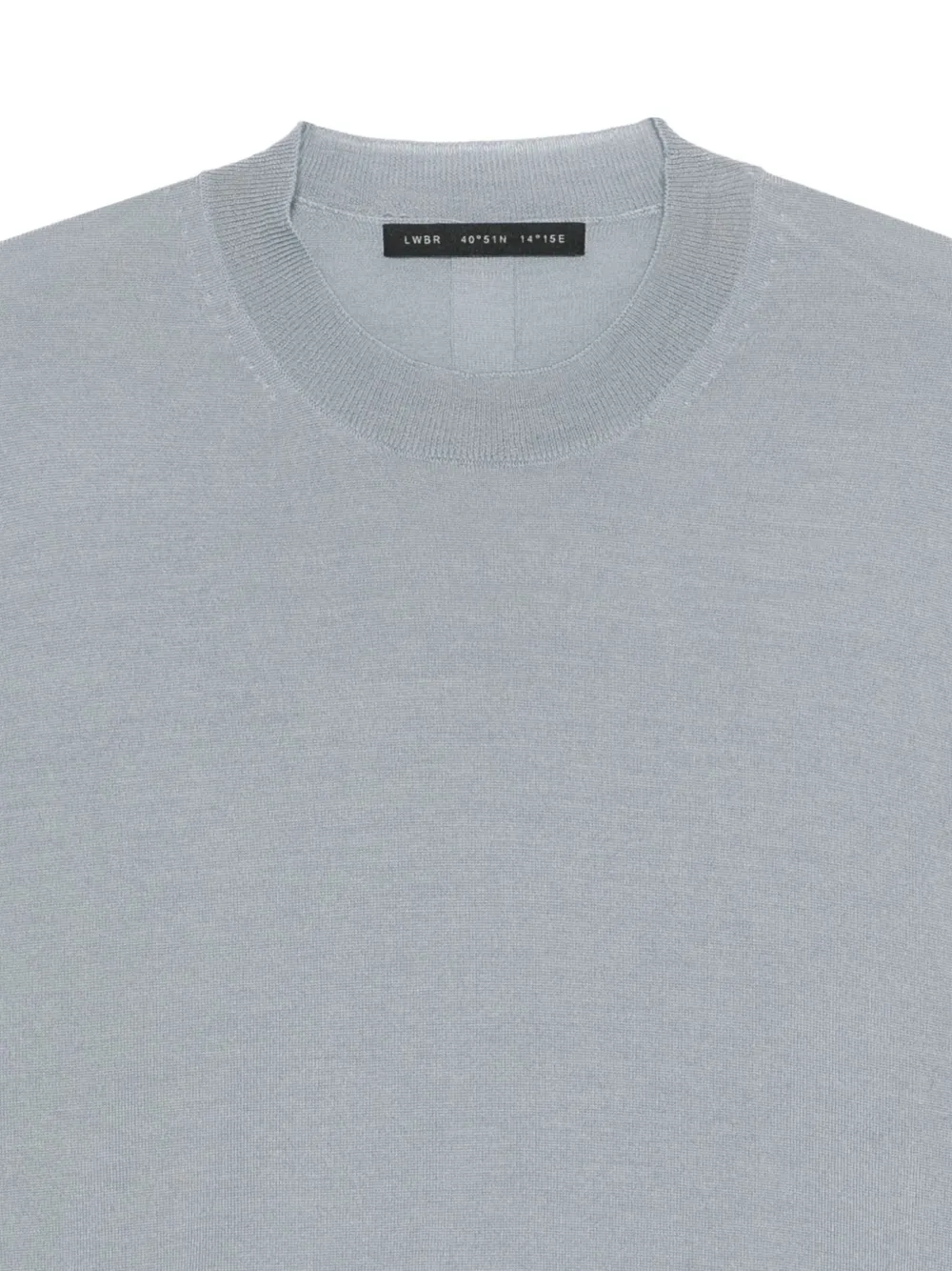 Low Brand Fijngebreide trui met ronde hals Grijs