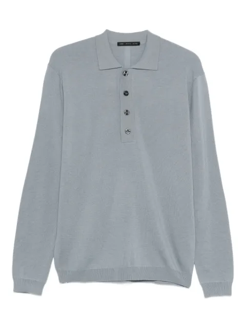 Low Brand playera tipo polo manga larga