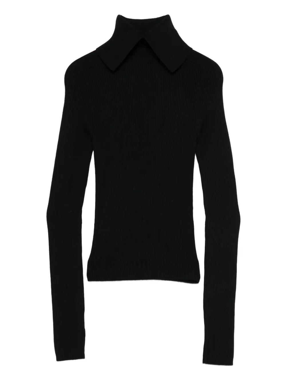 Iceberg collared ribbed top | Black | Image 1