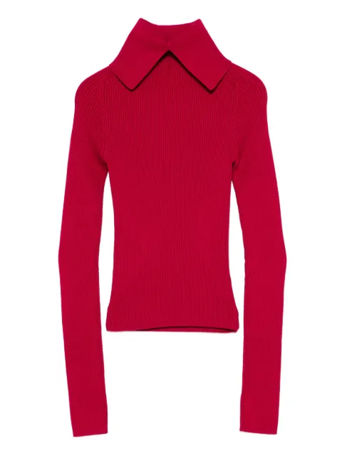 Iceberg ribbed collared top