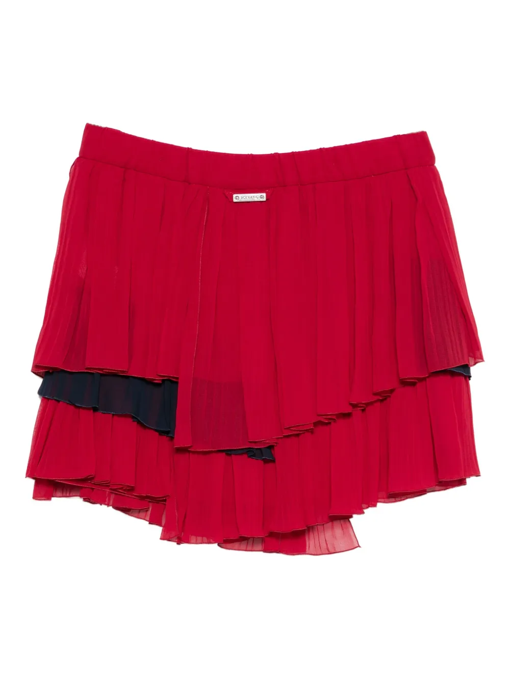 Iceberg Ruffled Pleated Skirt In Red