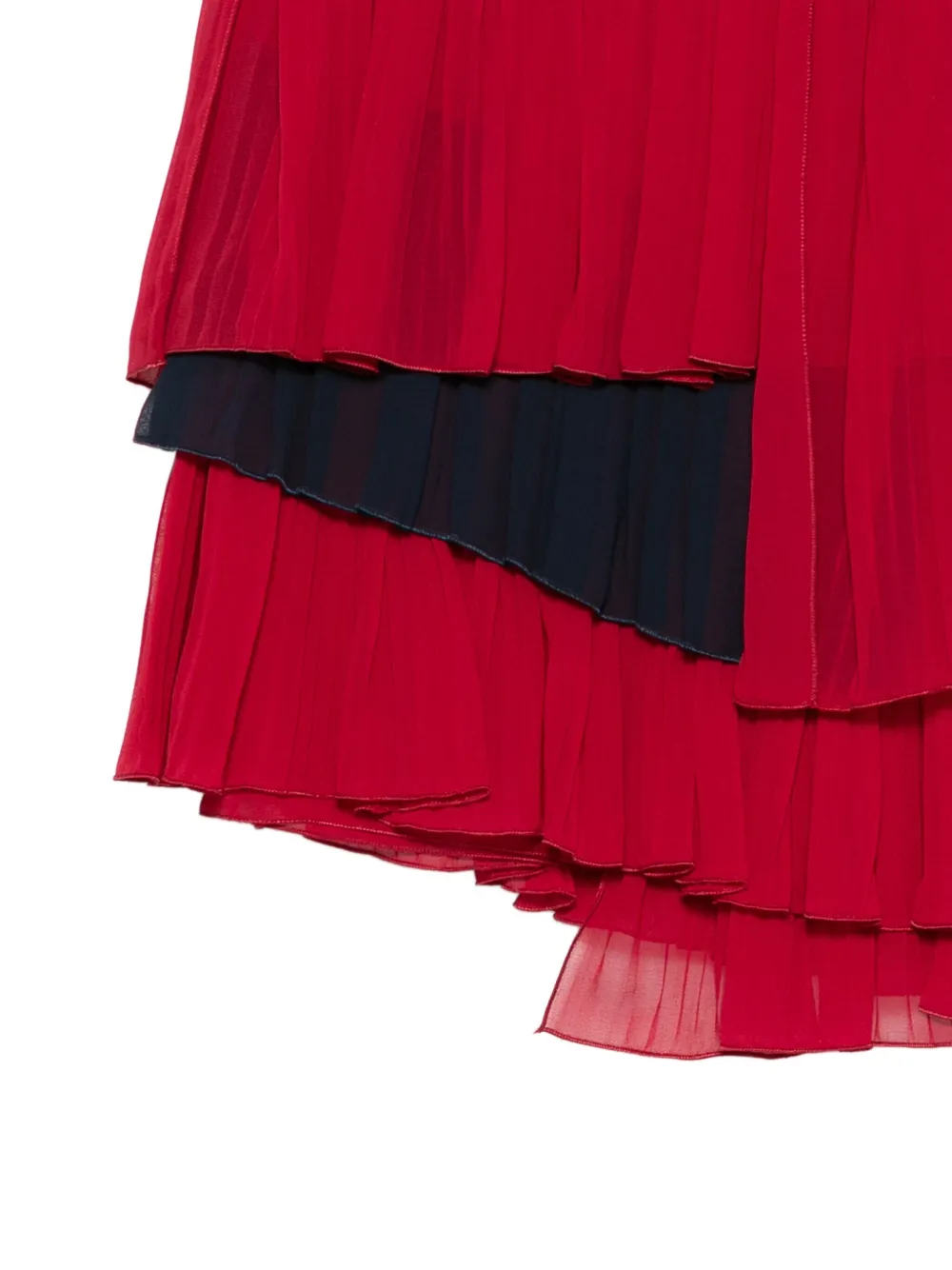 Iceberg Geplooide rok met ruches Rood