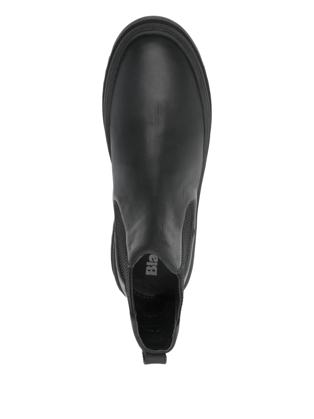 Blauer Leren Chelsea laarzen Zwart