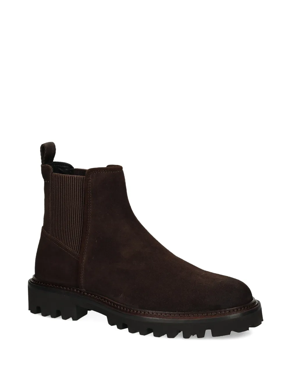 Hugo Boss Boss Julio Lugged Suede Chelsea Boot In Brown