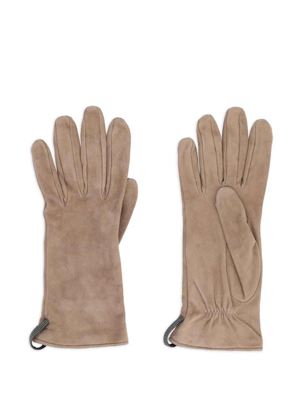 Brunello Cucinelli guantes de gamuza elásticos | neutro | Image 1