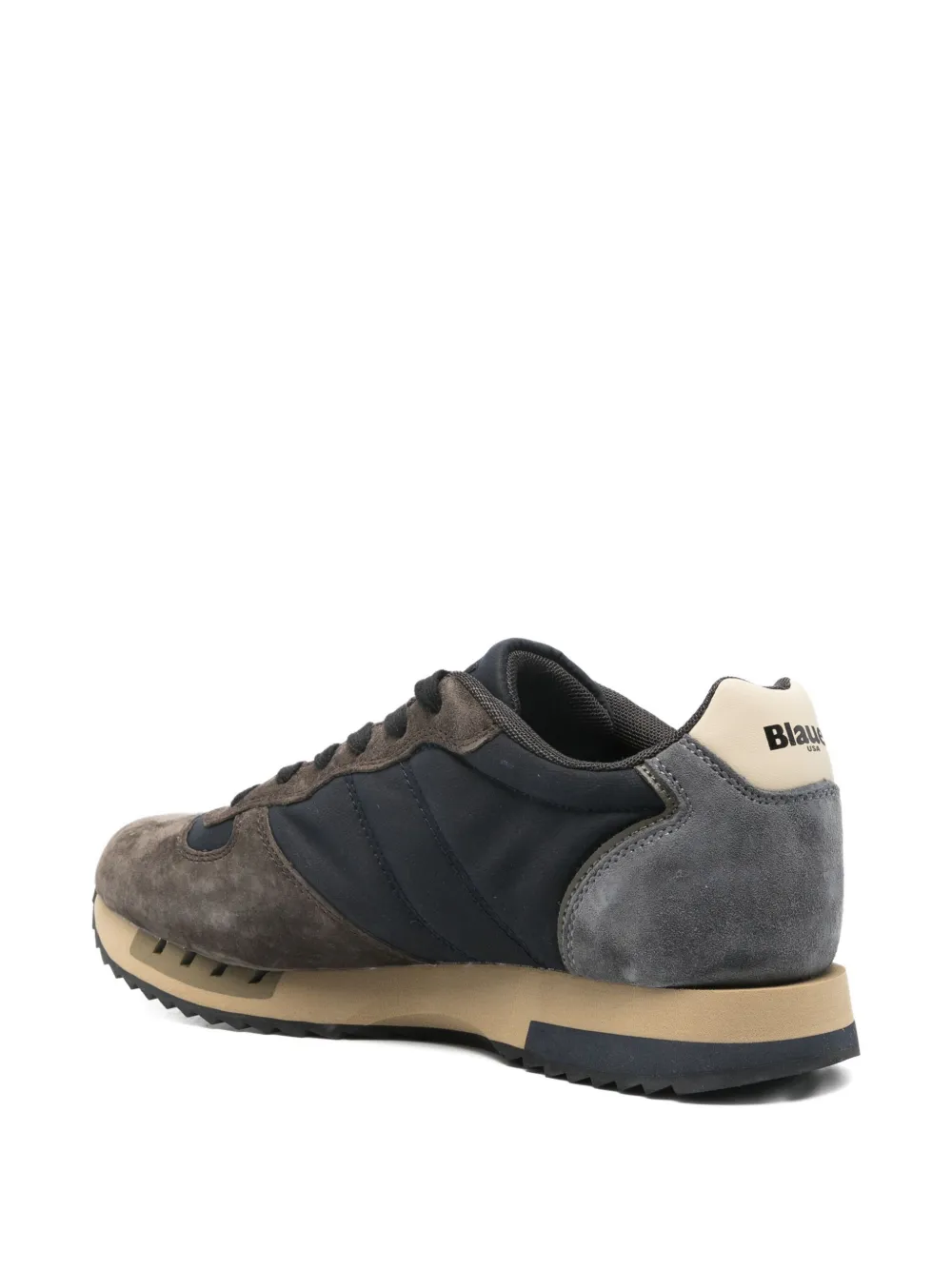 Blauer stripe-detail panelled sneakers Blauw