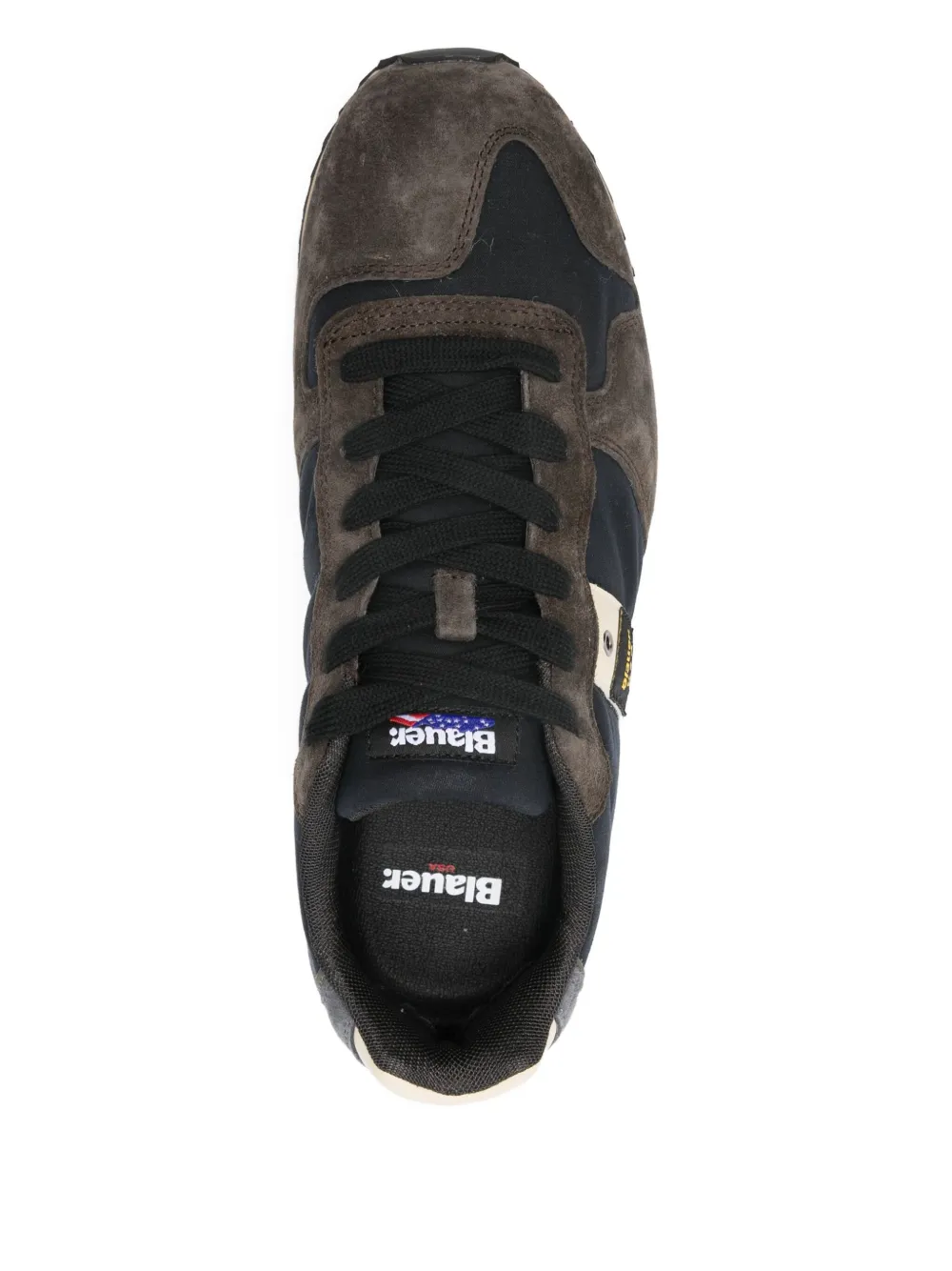 Blauer stripe-detail panelled sneakers Blauw