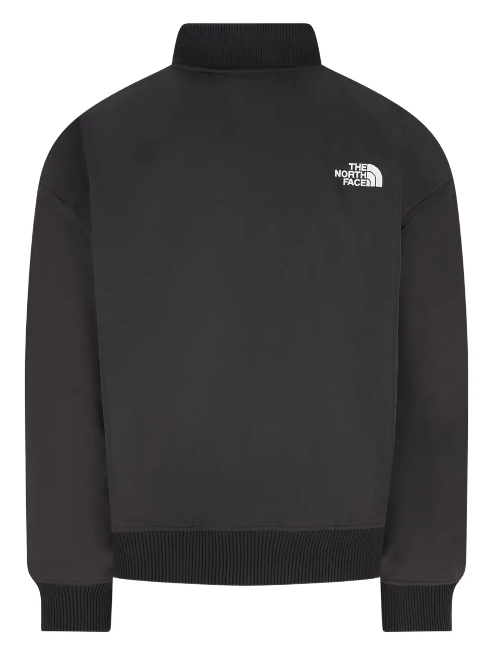 The North Face Zip Ribbed Bomber Jacket In Black