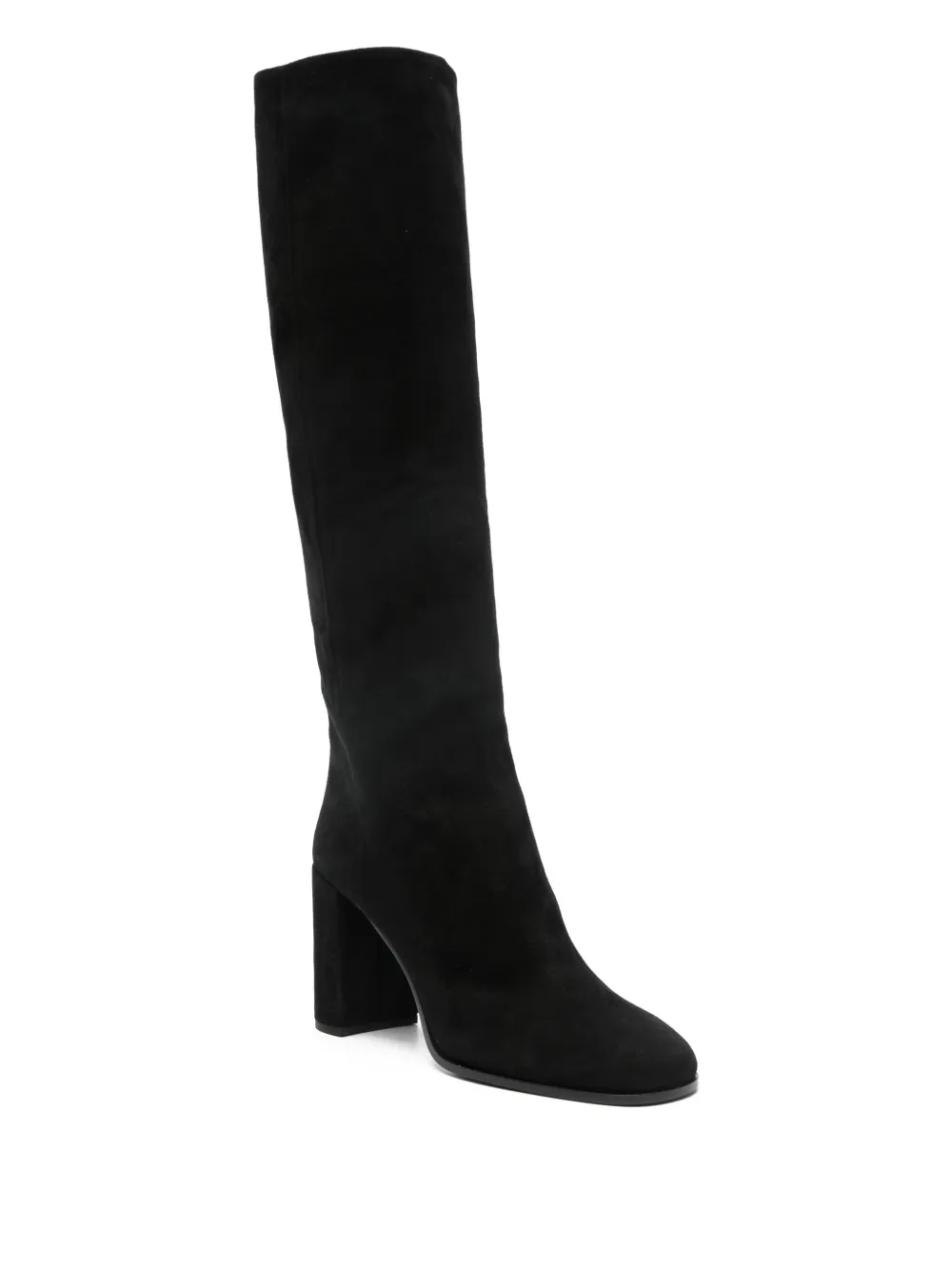 Prada square-toe block-heel boots Zwart