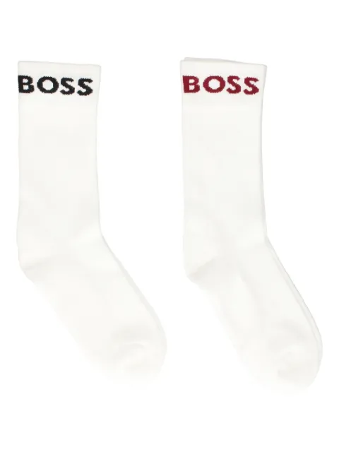 BOSS logo-intarsia socks (pack of two)