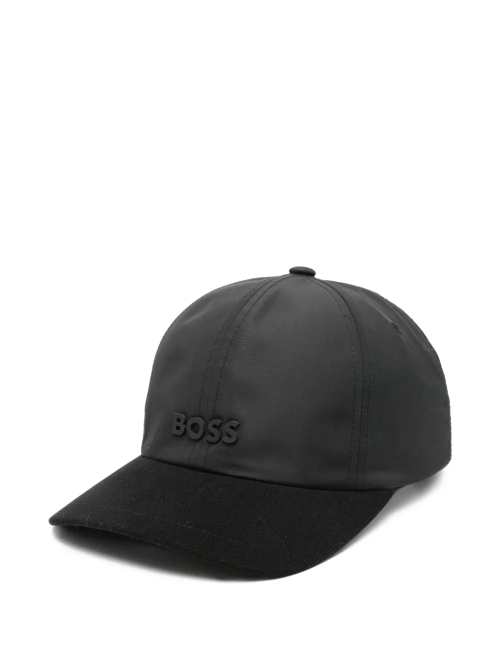 BOSS gorra con logo en relieve | negro | Image 1