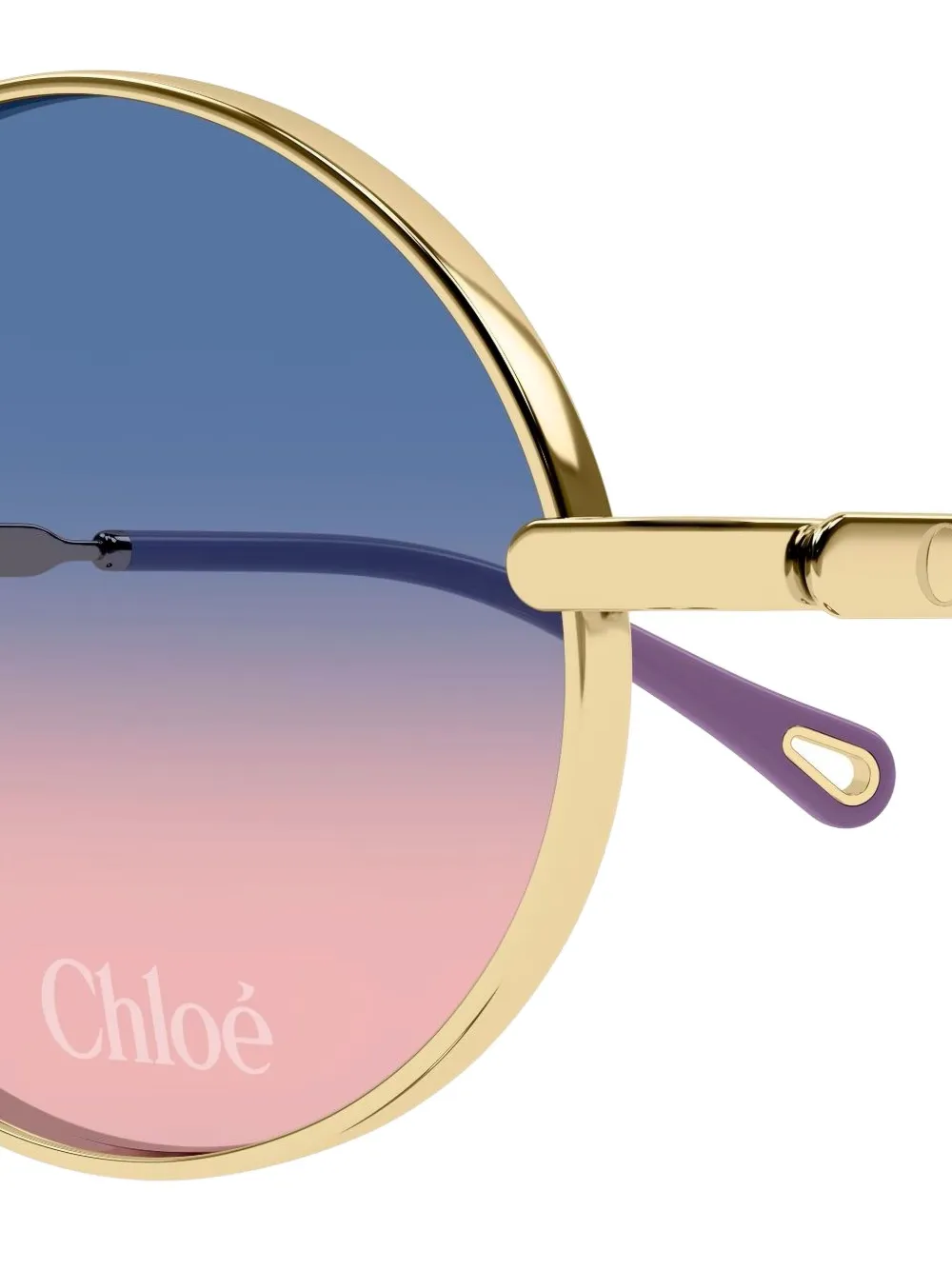 Chloé Eyewear CH0326S zonnebril met rond montuur Goud