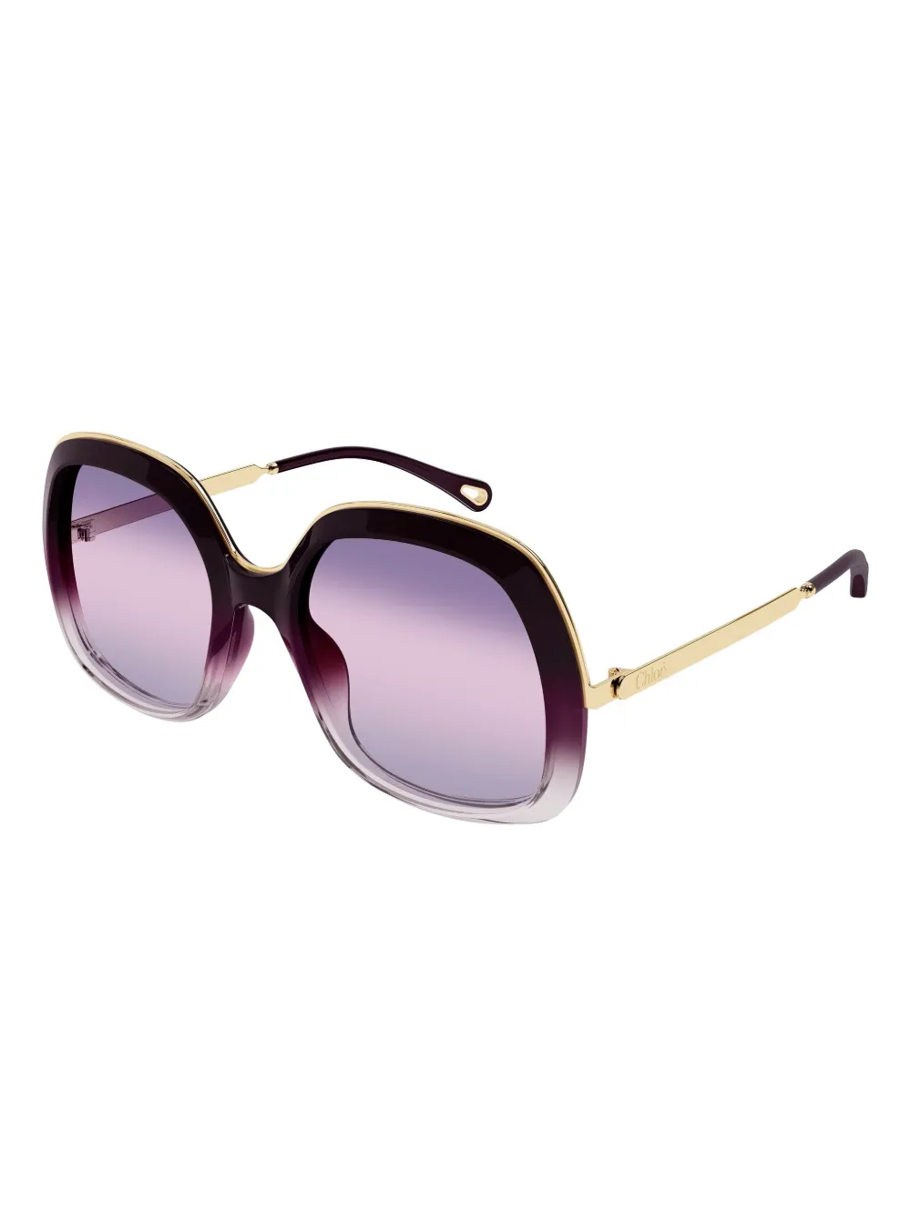 Chloé Eyewear Zonnebril met rond montuur - Paars