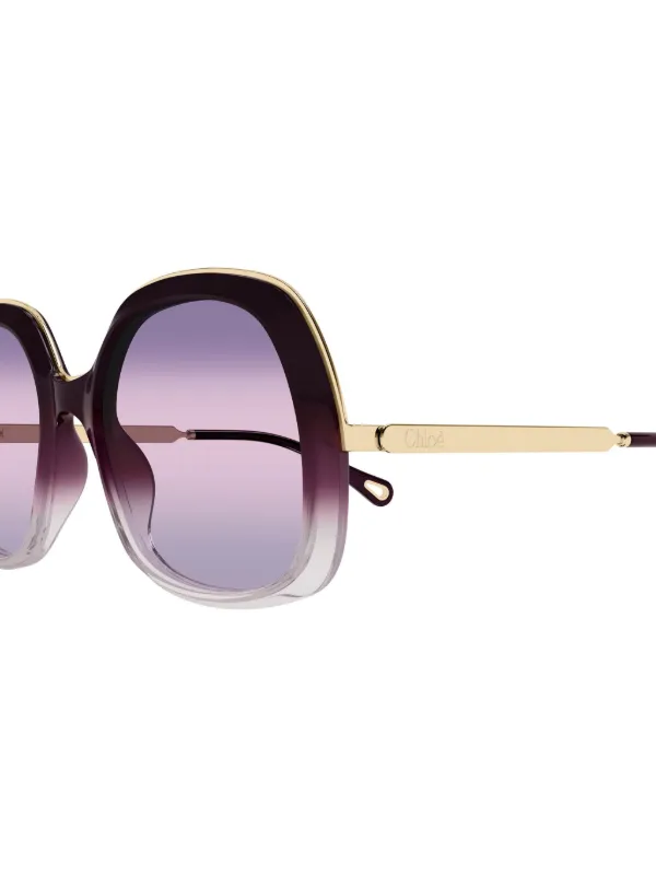 Chloé ラウンド型サングラス Chloé Eyewear ラウンドフレーム サングラス | パープル | FARFETCH JP