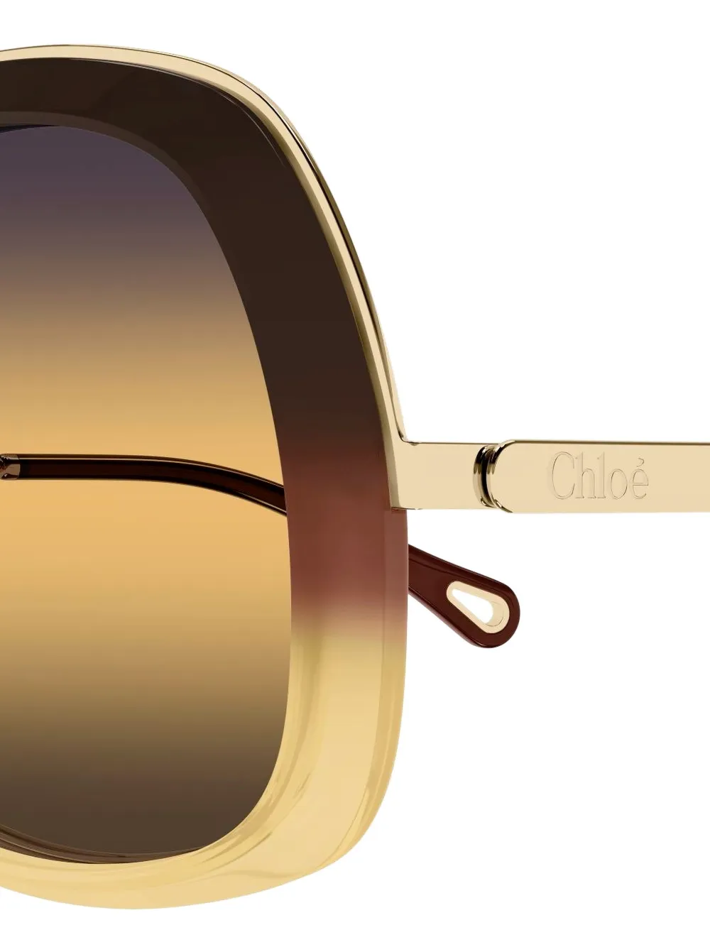 Chloé Eyewear CH0327S zonnebril met rond montuur Bruin
