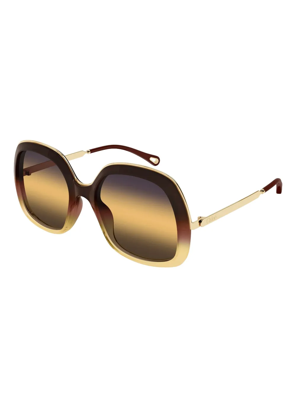 Chloé Eyewear CH0327S zonnebril met rond montuur - Bruin