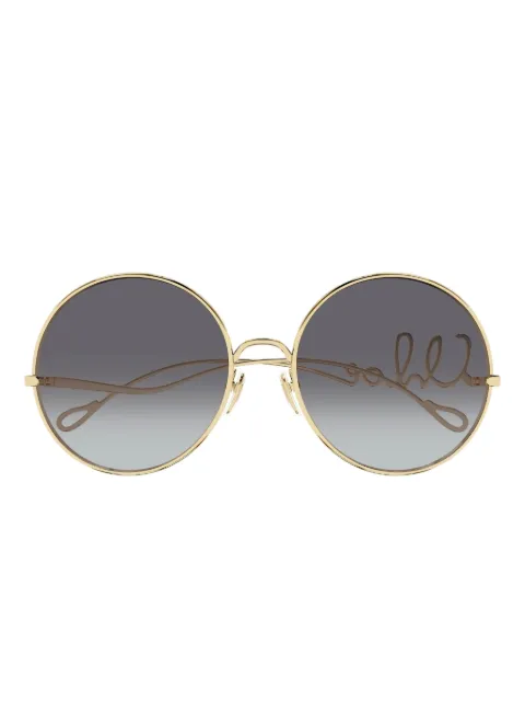 Chloé Eyewear logo-lettering round-frame sunglasses