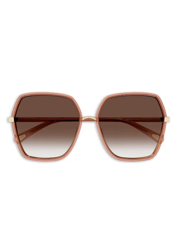 Chloe geometric sunglasses Chloé Franky 59 MM Geometric Bio Injection Sunglasses | Saks  main image 4