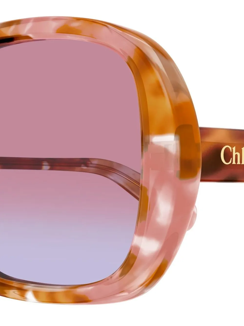 Chloé Eyewear CH0222S geometrische zonnebril Bruin