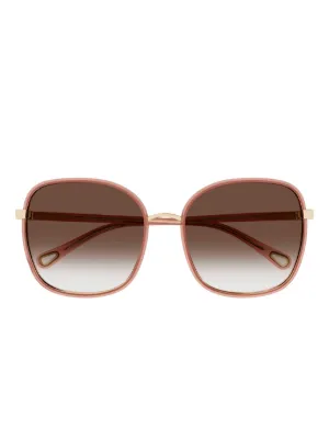 Chloé Eyewear オーバーサイズフレーム サングラス | ゴールドトーン