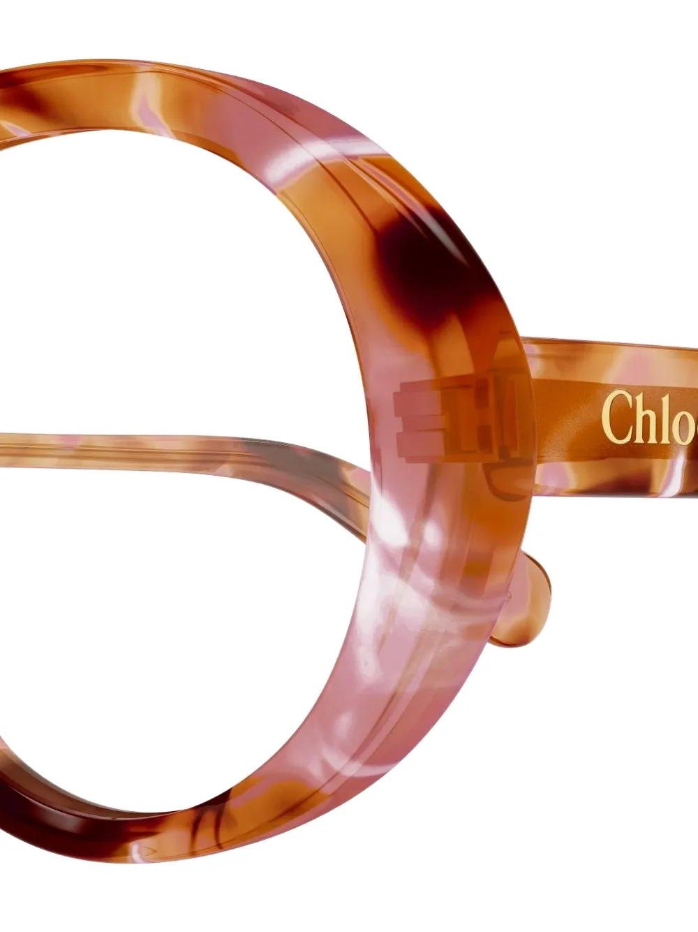 Chloé Round Frame Glasses In Brown