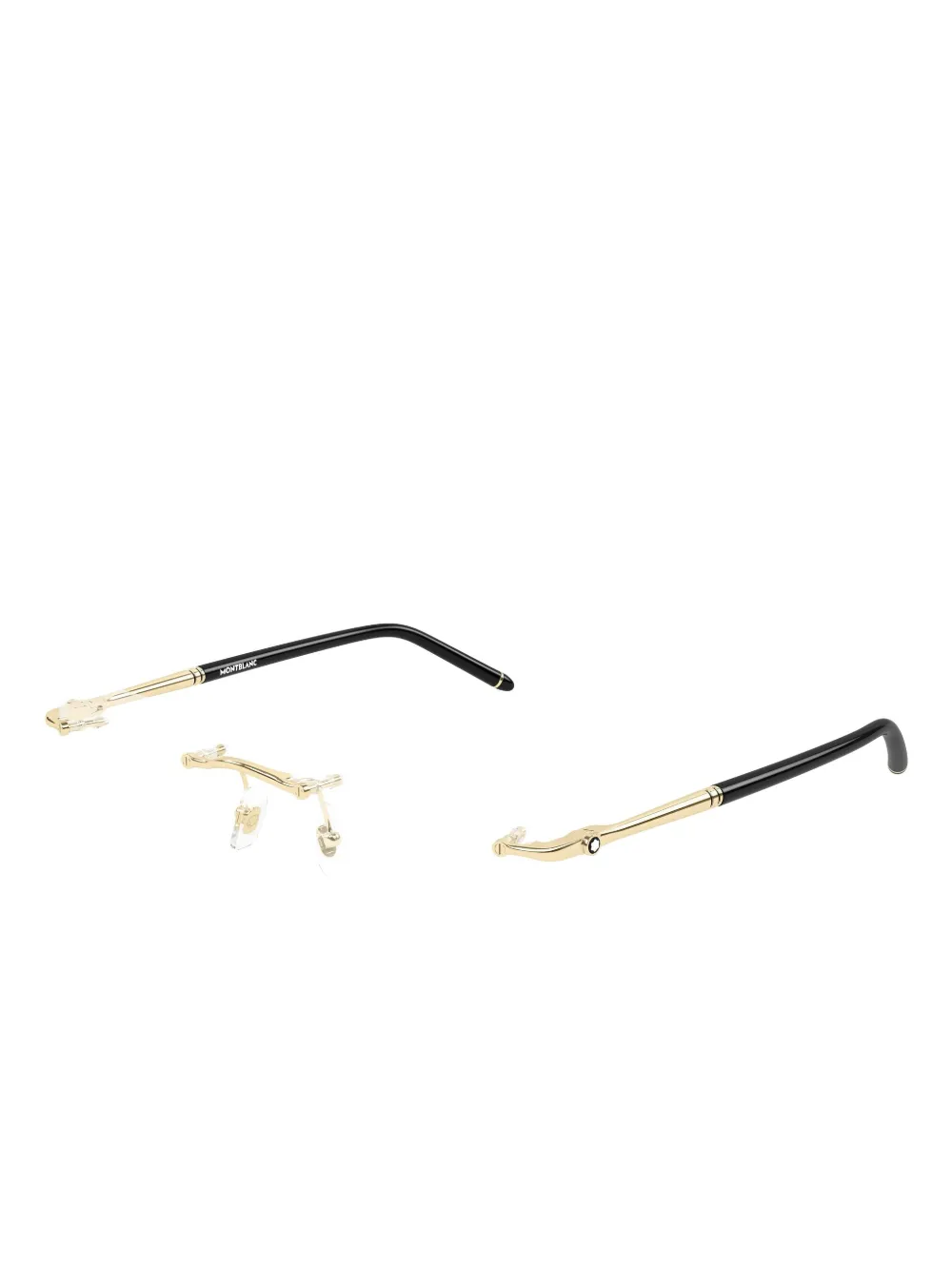 Montblanc Rectangle Glasses In Gold
