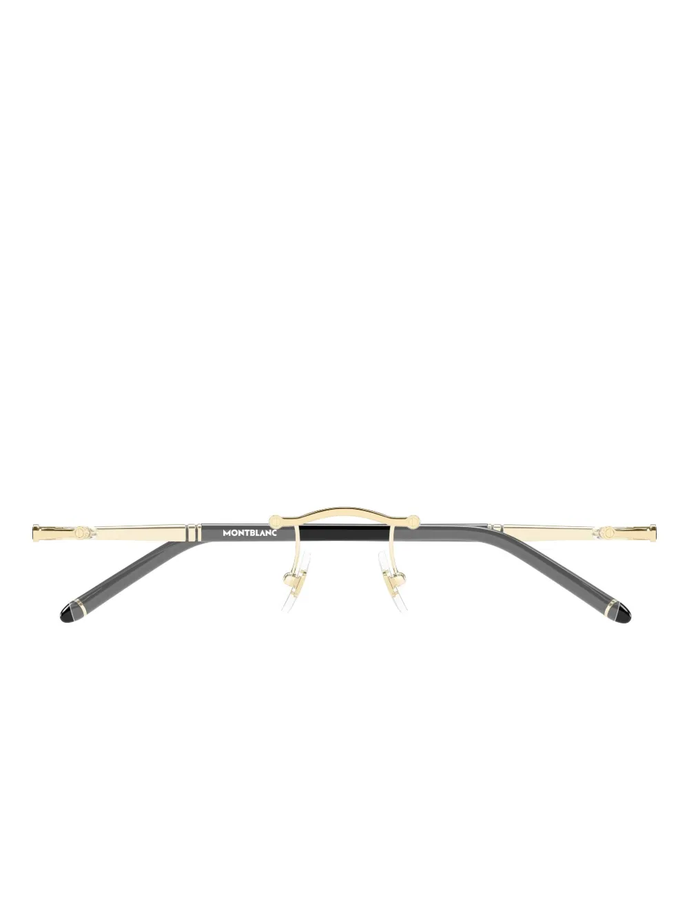 Montblanc Rectangle Glasses In Gold
