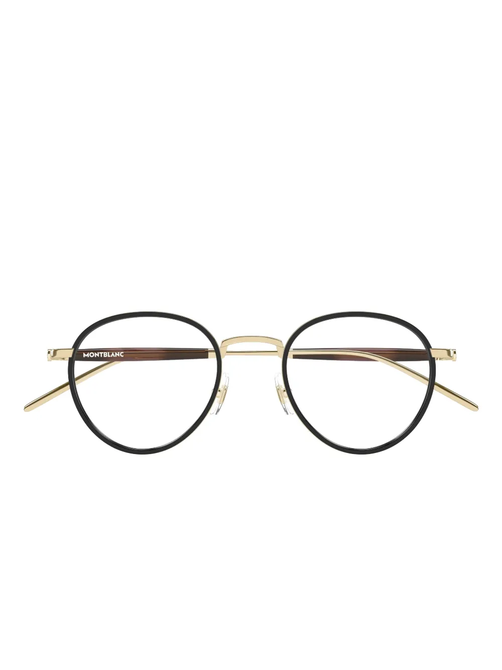Montblanc Round-frame Glasses In Burgundy
