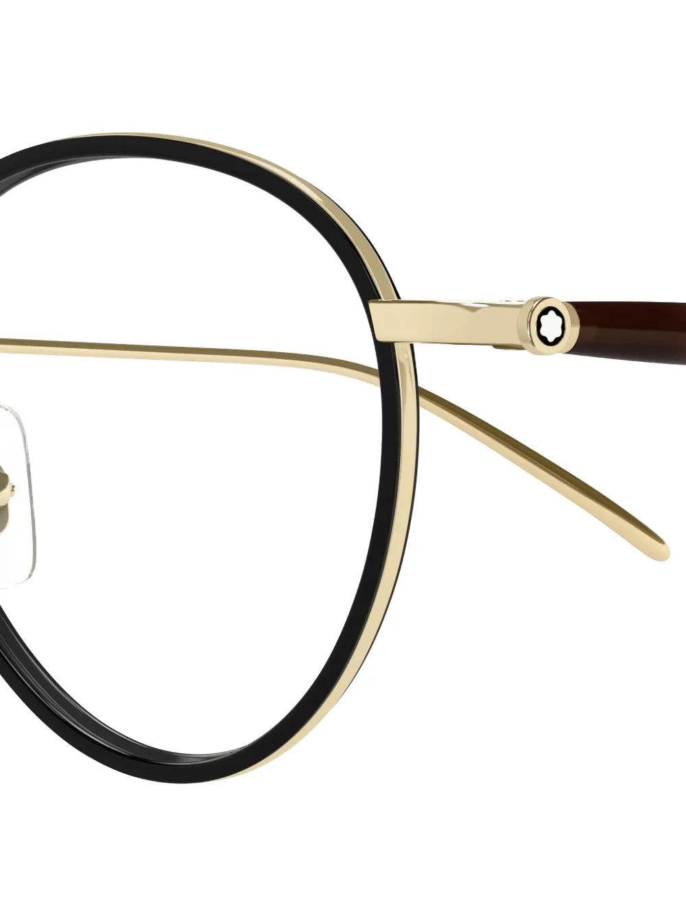 Montblanc Round-frame Glasses In Burgundy