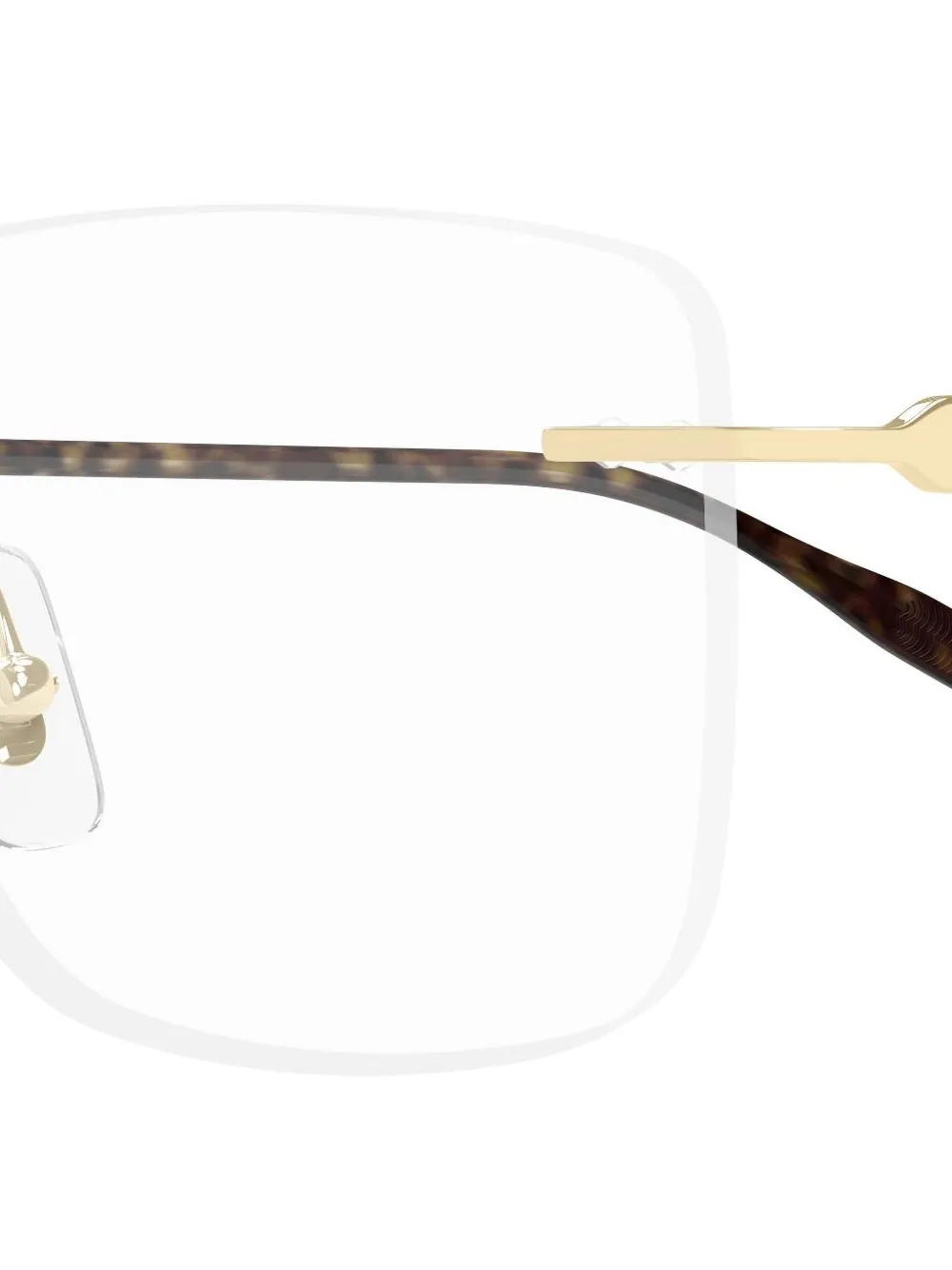 Montblanc Bril met rechthoekig montuur Bruin