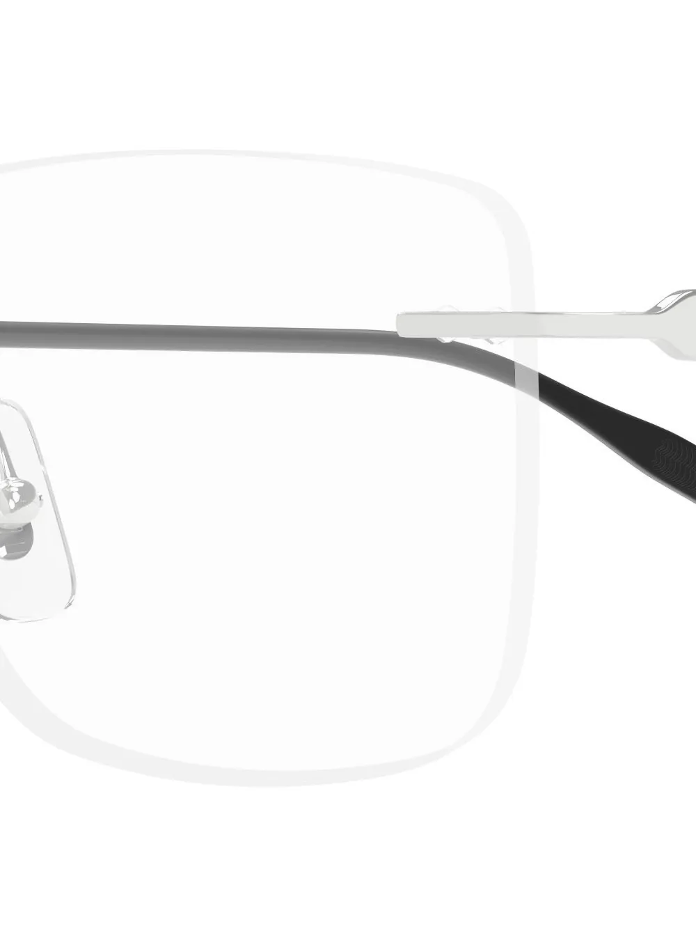 Montblanc Bril met rechthoekig montuur Zwart