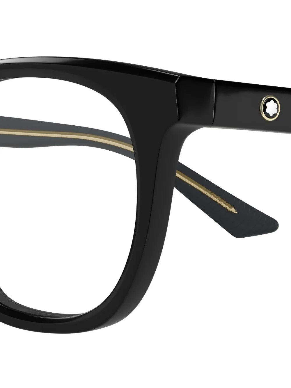 Montblanc Round-frame Glasses In Black