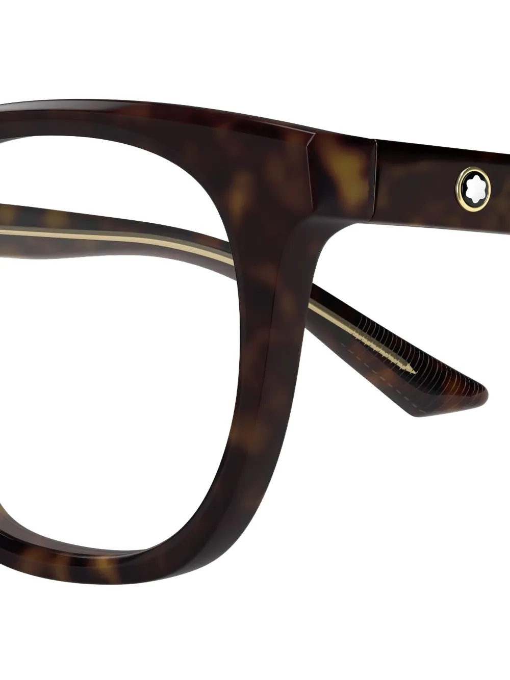 Montblanc Bril met geometrisch montuur Bruin