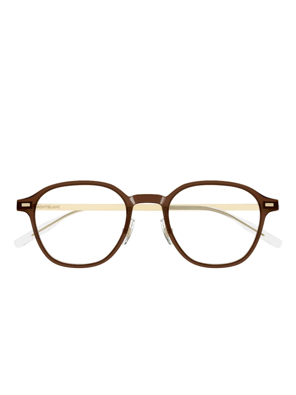 Montblanc lunettes de vue à monture ronde | marron | Image 1