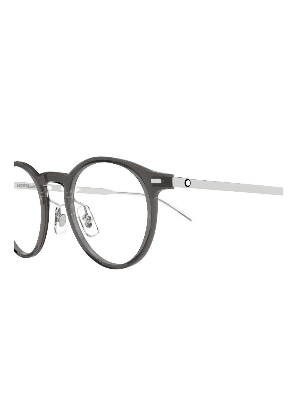 Montblanc Round-frame Glasses In Black