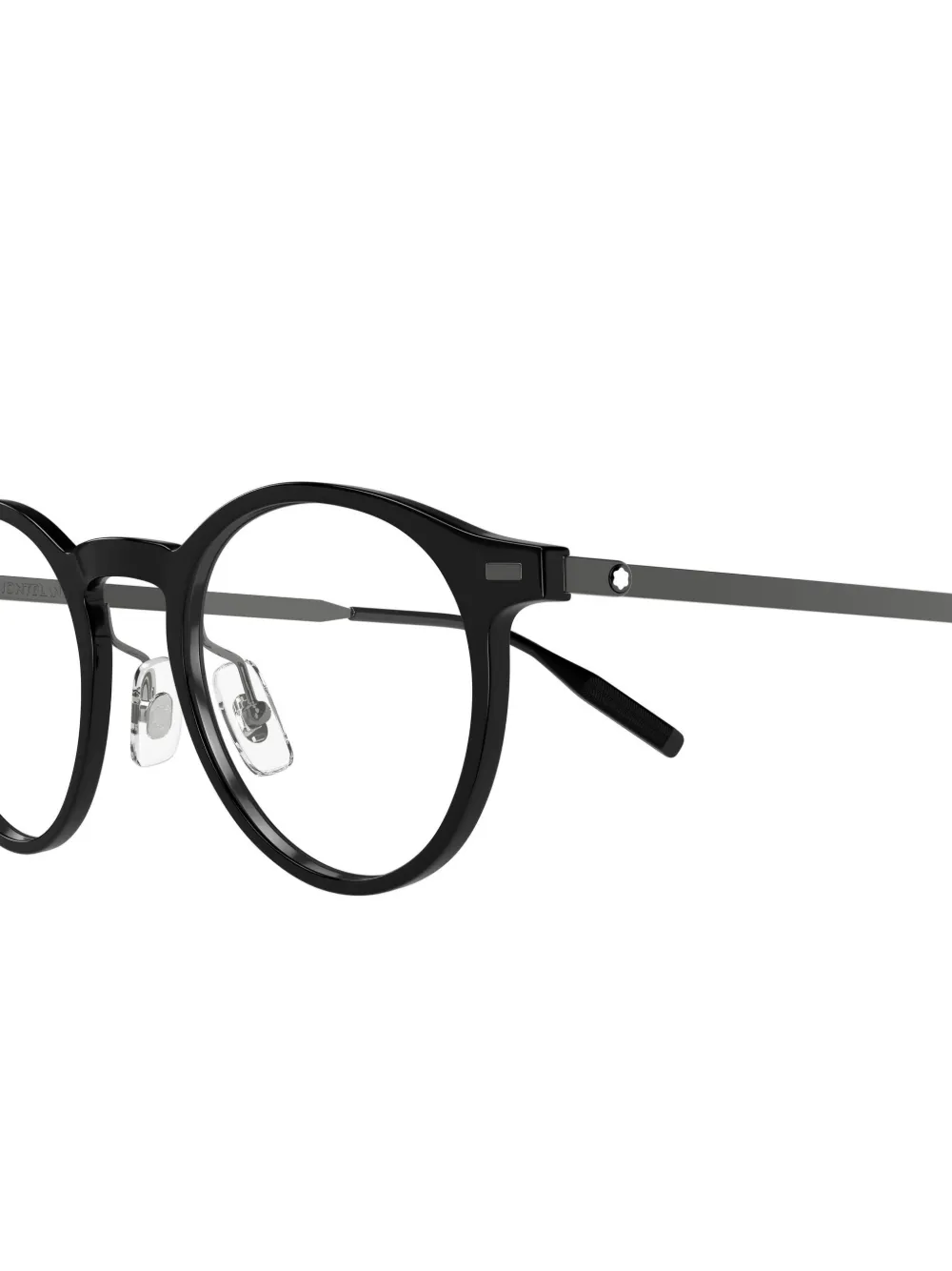 Montblanc Bril met rond montuur Zwart