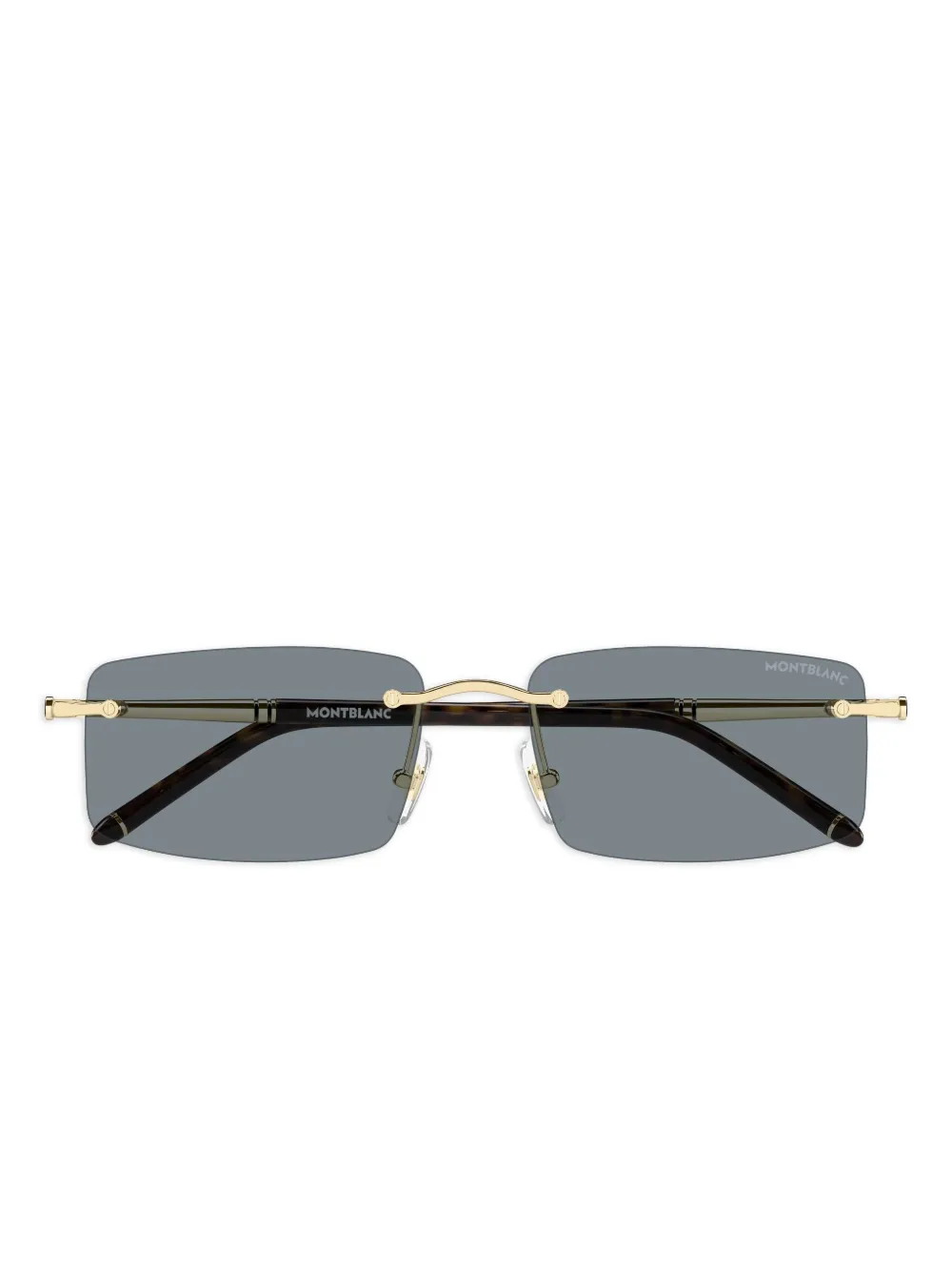 Montblanc rectangle-frame sunglasses | Brown | Image 1